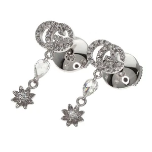 GUCCI  GG Flora Diamond earring K18 White Gold  Ladies [Used] - Picture 1 of 5