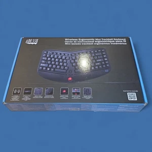 ADESSO WKB-3150UB Tru-Form Media 3150 2.4 Ghz Wireless Ergo Trackball Keyboard - Picture 1 of 2