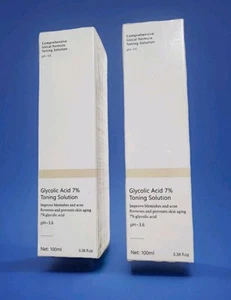 2er Pack Glykolsäure 7 % Toner, Glykolsäure 7 % Tonerlösung, 3,38 flüssige Unzen 100 ml - Bild 1 von 9
