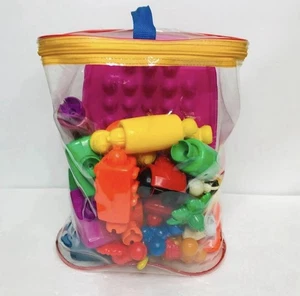 Fisher Price POP ONZ Sistema de Construcción con 5 Figuras Base Estuche de Transporte Lote de 27 Piezas - Imagen 1 de 10