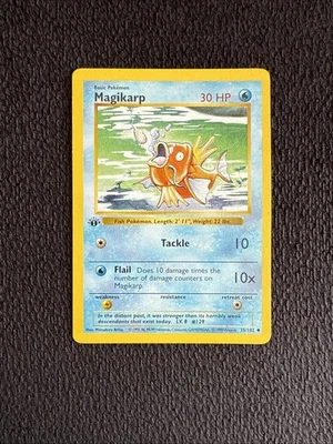 1999 Pokemon Base Set Magikarp 1st Edition Shadowless 35/102 - Image 1 of 4
