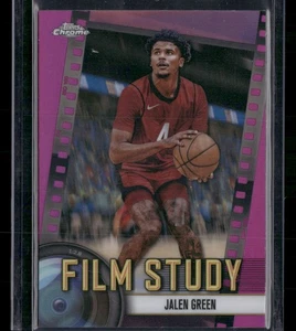 2024-25 Topps Chrome #FS-19 Jalen Green Film Study Pink Refractor Rockets - Picture 1 of 2