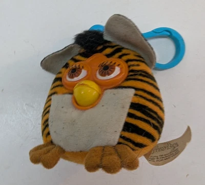 Furby Tiger #2 2000 McDonald's Happy Meal Toy Soft Keychain Bag Tag McDo - Image 1 of 4