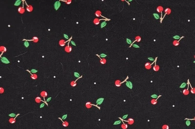 36"L x44"W Cranston Mary Engelbreit Cerezas Lanzar por todas partes - en Negro Foto 1 de 4