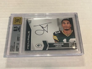 Donruss Elite Jordan Love Pen Pals 2020 tinta negra novato automático BGS 8,5/10 M4 - Imagen 1 de 2