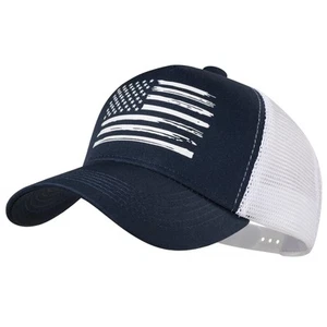 Baseball Cap, American Flag Trucker Hat for Men Women, Breathable Adjustable ... - Picture 1 of 7
