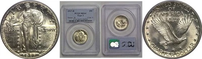 1917-D T-2  Standing Liberty Quarter   PCGS MS-64 - Image 1 of 3