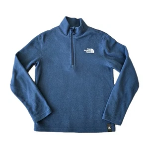 The North Face Size S Kids 7/8 Gray Pullover Fleece Lightweight 1/4 Zip Sweater - Picture 1 of 5