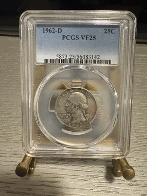 1962-D Washington Quarter-PCGS VF25 - Image 1 of 2