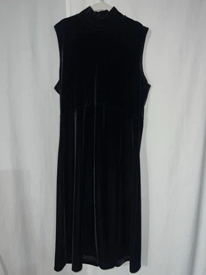 Vintage Y2K My MM Michelle Black Tank Velvet Velour Long Dress Girls Size 7/8 - Изображение 1 из 4