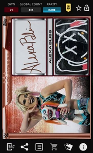 Alexa Bliss 437cc Sig Award Platinum 2021 WWE Topps Slam Digital - Picture 1 of 2