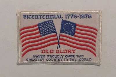Vintage Bicentennial 1776-1976 Old Glory Flag Woven Patch  - Image 1 of 2