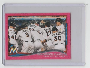 2014 Topps Mini Baseball PINK Parallel #132 Henderson Alvarez No-Hitter #15/25 - Picture 1 of 2