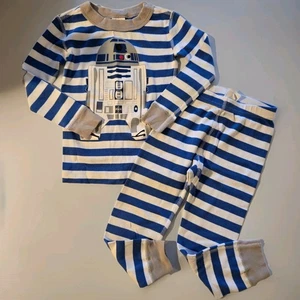 Hanna Andersson STAR WARS R2D2 Cobalt Blue Shortie Pajama Set 90cm/ 3T Unisex - Picture 1 of 3