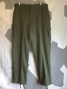Vintage 70s Mens 36x31 USA Military OG-507 Sateen Utility Trousers Pants - Picture 1 of 6