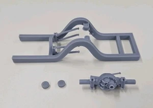 RESIN 3D PRINTED 1/12 NARROWED REAR FRAME CLIP WITH 4-LINK AND 9" FORD REAREND - Picture 1 of 4