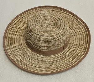 Solar Escape Wide Brim Brown Tan Hat Beach Sun Summer Adjustable Garden Hiking - Picture 1 of 10