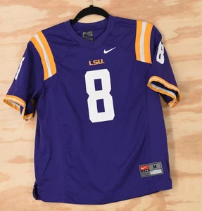 LSU Tiger #8 Nike Team Football Jersey Size Medium - Purple - Picture 1 of 5