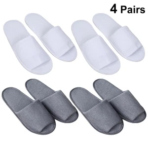 4 Pairs Portable Folding Slippers Man Travel Men Indoor for Mens House - Picture 1 of 11
