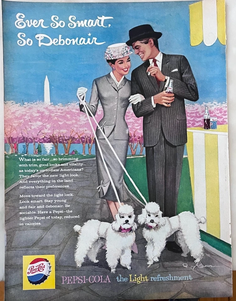 1959 magazine ads for Pepsi-Cola - ever so smart, poodle walk in Washington DC - Image 1 of 1