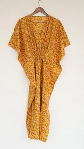 Caftán de algodón suave para mujer | Vestido de salón holgado | Maxi... - Imagen 1 de 5