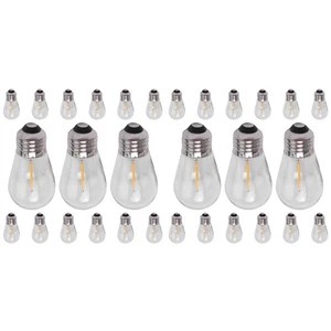 30 Pack 3V LED S14 Replacement Light Bulbs Shatterproof Outdoor Solar1654 - Picture 1 of 8