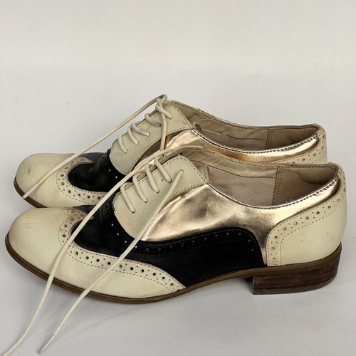 Scarpe Clarks Narrative crema oro nero taglia US 6 5 37