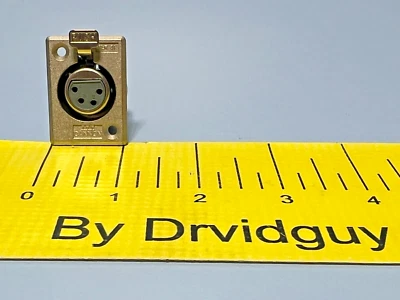 Receptáculo ITT Cannon XLR-4-31 4 pines hembra brida rectangular audio XL Foto 1 de 3