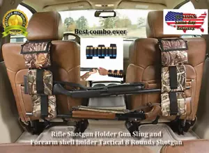 Hunting Gun Sling Car Seat for Rifle/Shotgun & Tact 8 Round Holder Forearm Ammo - Picture 1 of 11