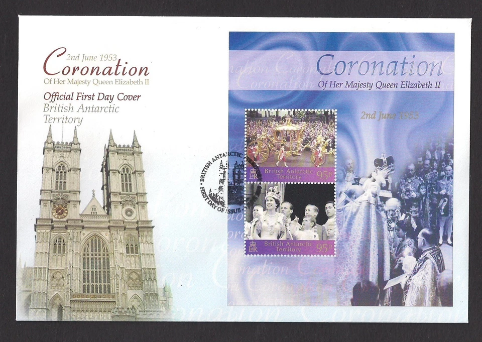 British Antarctic Territory BAT FDC Scott 325 2003 Queen coronation 50th - Image 1 of 1