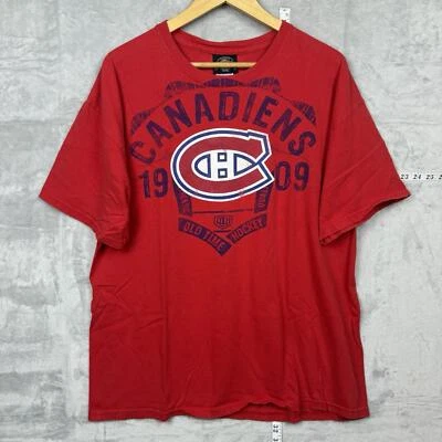 Montreal Canadiens 1909 Old Time Hockey T-Shirt Red Men’s XL Vintage Style NHL - Image 1 of 4