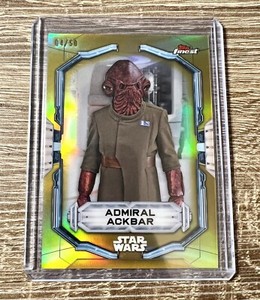 2022 Star Wars Topps Finest Admiral Ackbar GOLD Refractor /50