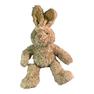 Build A Bear 18" Bunny Rabbit Faux Leather Paws Brown Curly Hair Plush Toy BABW - Picture 1 of 8