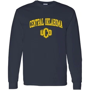 Central Oklahoma Bronchos Arch Logo Long Sleeve Shirt - Navy - Picture 1 of 6