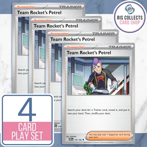 Team Rocket's Petrel (SV 10 176/182) 4x Play Set - Destined Rivals NM/M - Picture 1 of 1