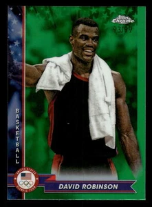 2024 Topps Chrome US Olympic DAVID ROBINSON GREEN REFRACTOR 93/99 #89 - Picture 1 of 2