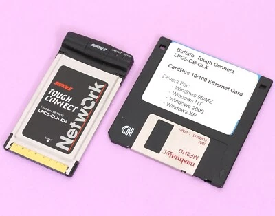 Buffalo 10/100 32bit CardBus PC Card Ethernet Network Adapter LPC5-CLX-CB - Image 1 of 3