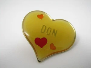 Prendedor de colección vintage: diseño de corazón con nombre DON - Imagen 1 de 3