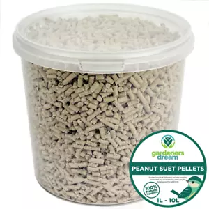 GardenersDream Peanut Suet Pellets - Nutritious Garden Wild Bird Food In Tubs - Picture 1 of 20