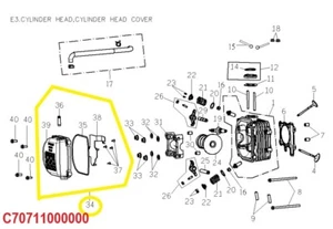 PGO Scooter Cylinder Head Cover Gasket Blur 150 220i P/N C70711000000 - Picture 1 of 2