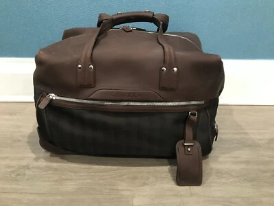 Bolso de Lona Ghurka Empire Collection Cuero Marrón Oscuro 21” con Ruedas Foto 1 de 4