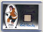 BOBBY CLARKE auto /25 AUTOGRAPH card LEAF in the game used PHILADELPHIA FLYERS