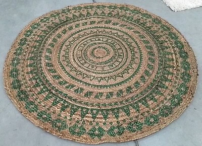 Alfombra Mancha Trasera TEAL/NATURAL 5'-0" X 5'-0", Precio Reducido 1172769824 NF802E-5R Foto 1 de 4