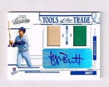 GEORGE BRETT 2005 PLAYOFF TOOLS OF THE TRADE AUTO BAT CAP # 1/5 KC ROYALS HOF SP