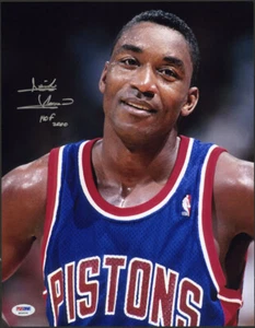 Isiah Thomas SIGNED 11x14 Photo + HOF 2000 Detroit Pistons PSA/DNA AUTOGRAPHED - Picture 1 of 1