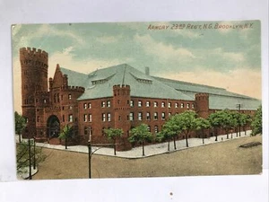 Armería 23º Regimiento 1911 N.G. Brooklyn Nueva York Nueva York Ejército Militar Bldg Postal - Imagen 1 de 2