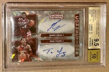 2019 Contenders Draft Picks Buddy Hield Trae Young Cracked Ice Auto /23 BGS 9.5
