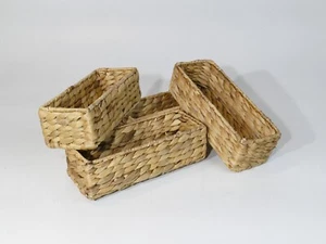 Besteckkörbe "Hanna" 4er Set aus Wasserhyazinthe natur atmungsaktiv  - Bild 1 von 1
