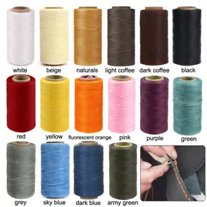 260m Flat Sewing Waxed Threads DIY Repair Cord 0.8mm 150D For Leather Industry - Picture 1 of 28