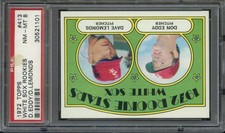 1972 TOPPS #413 DON EDDY/DAVE LEMONDS PSA 8 (RC) WHITE SOX ROOKIES *B72604